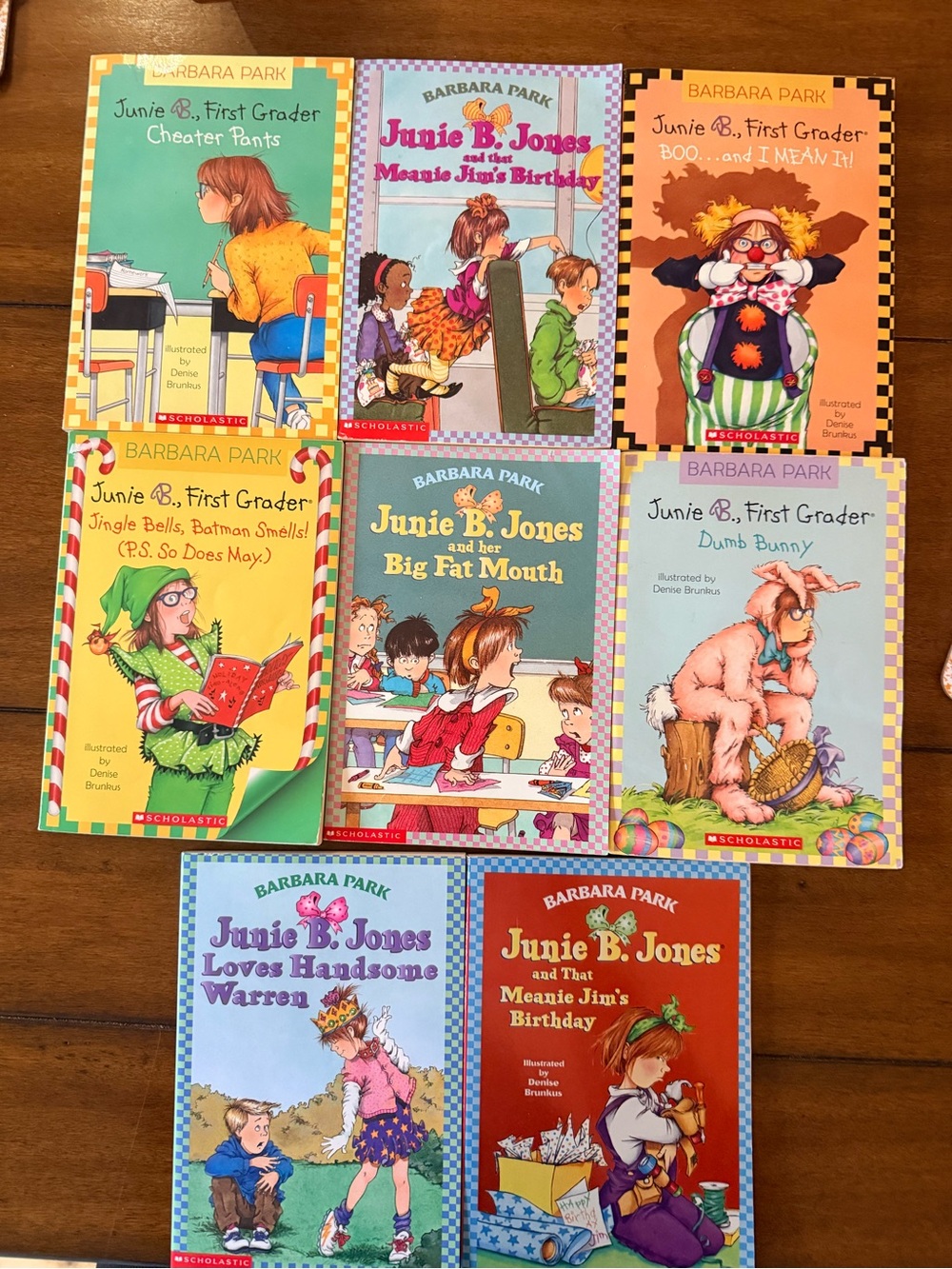Junie B. Jones Kids Book Set of 8 Assorted Color Covers